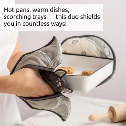 🦇Batlicious Oven Mitts & Pot Holders Set🔥
