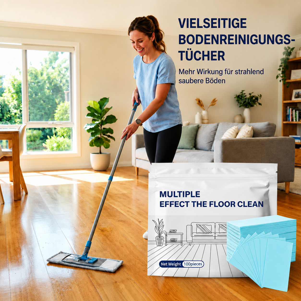 Mehrflächen-Antibakterieller Reiniger für Hartholz, Fliesen & Laminat