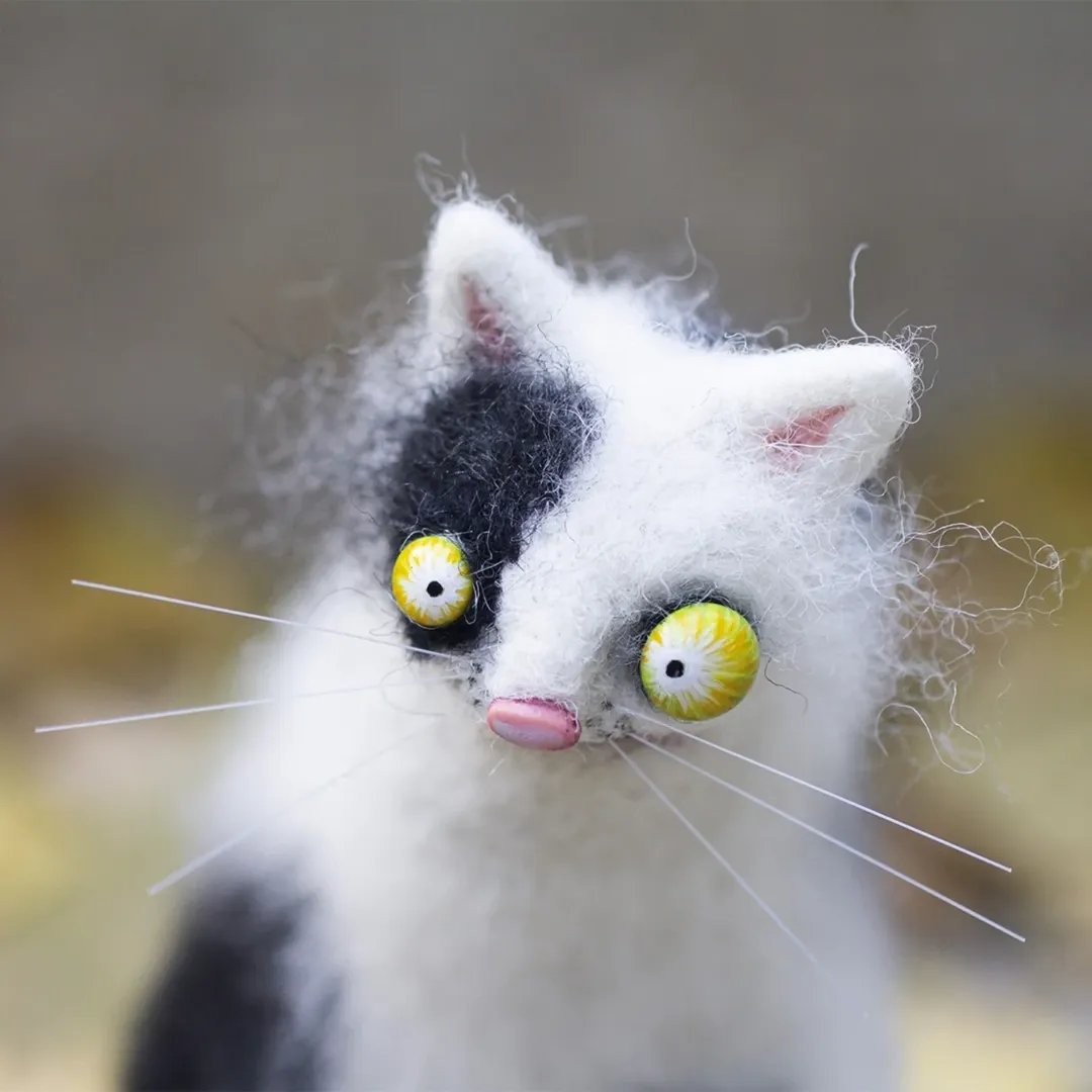 🎄🎁Wool Felt Familiars – Quirky Handmade Companions🐱