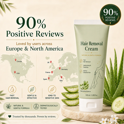 Natural Gentle Hair Removal Cream | For Women & Men, Sensitive Skin