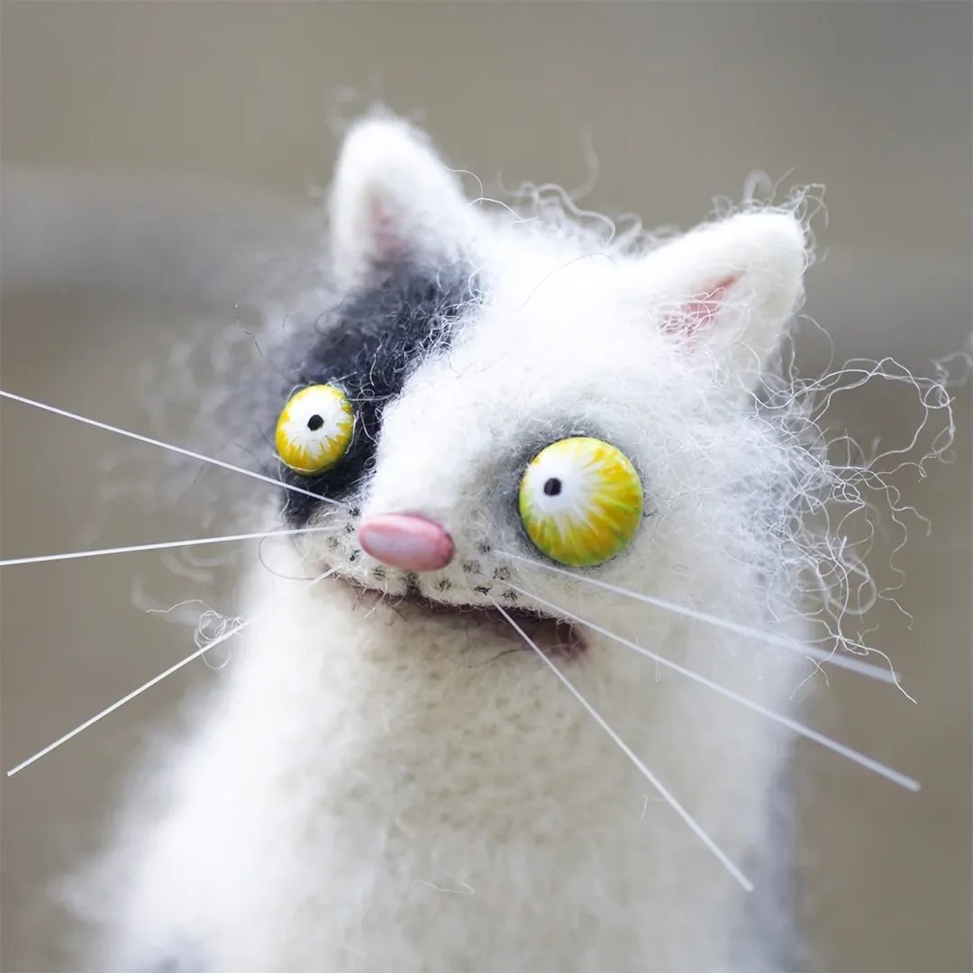 🎄🎁Wool Felt Familiars – Quirky Handmade Companions🐱