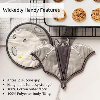 🦇Batlicious Oven Mitts & Pot Holders Set🔥