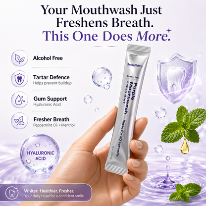 Purple Mouthwash - 30 SECONDS CHANGES- Peroxide-Free - Alcohol Free - Vegan Mint